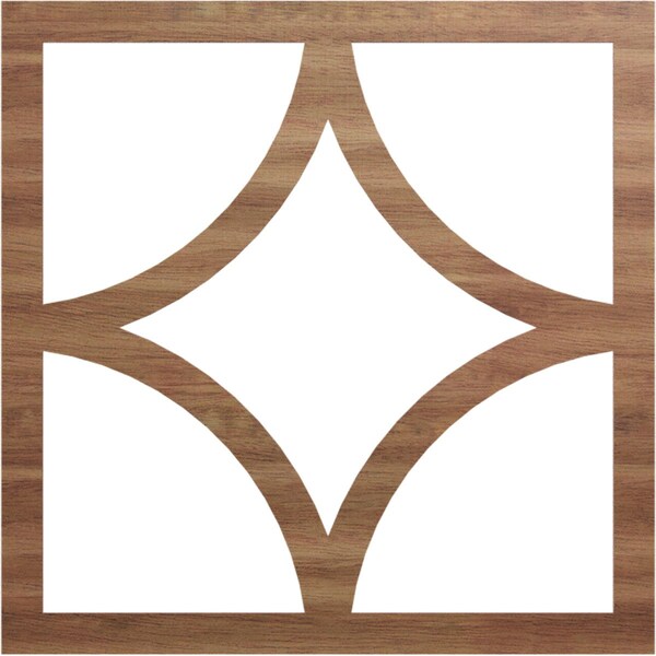 Ekena Millwork Statesman Wood Fretwork Pierced Ceiling Medallion, Walnut, 38"OD x 24 1/4"ID x 1/4"T CMWP38X38X0250STWA - main